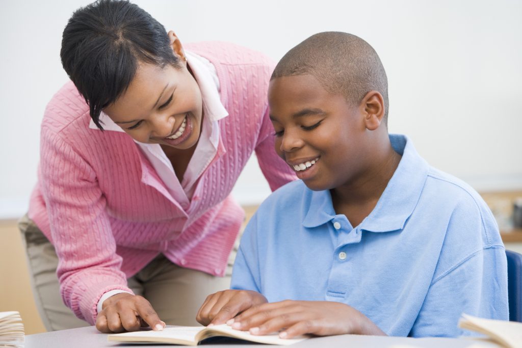 child receiving speech therapy